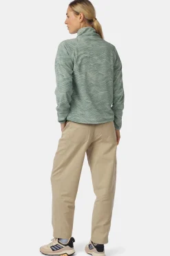 Sale Ayacucho Fleece Wave Printed 1/2 Zip Fleece W Iceberg Green Print