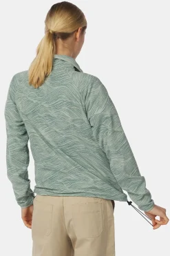 Sale Ayacucho Fleece Wave Printed 1/2 Zip Fleece W Iceberg Green Print