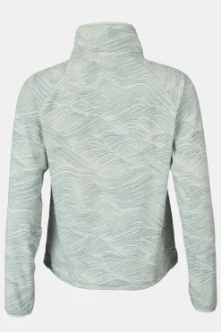 Sale Ayacucho Fleece Wave Printed 1/2 Zip Fleece W Iceberg Green Print