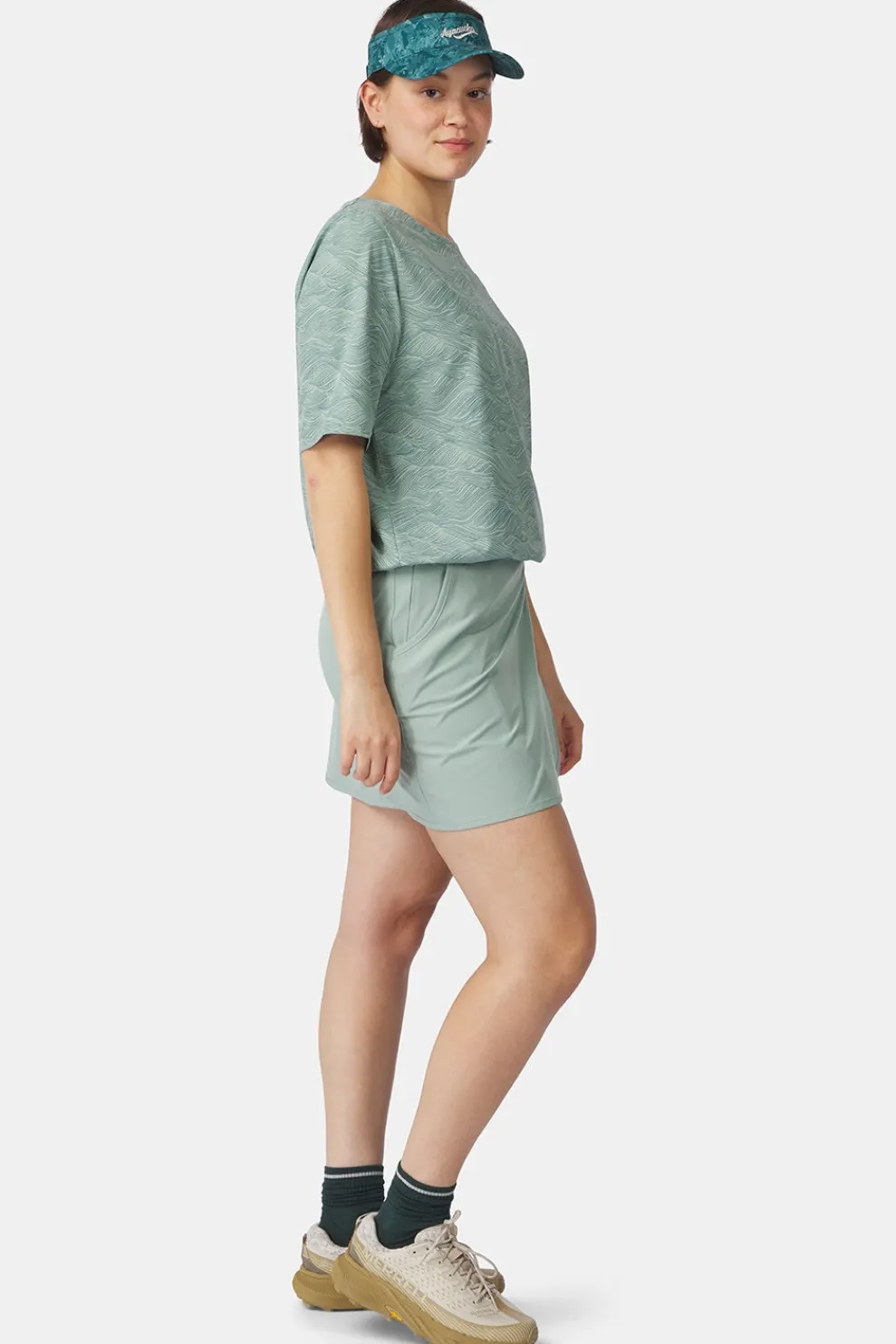 New Ayacucho Hemd City Travel Top Ss Ii W Iceberg Green Print