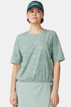 New Ayacucho Hemd City Travel Top Ss Ii W Iceberg Green Print