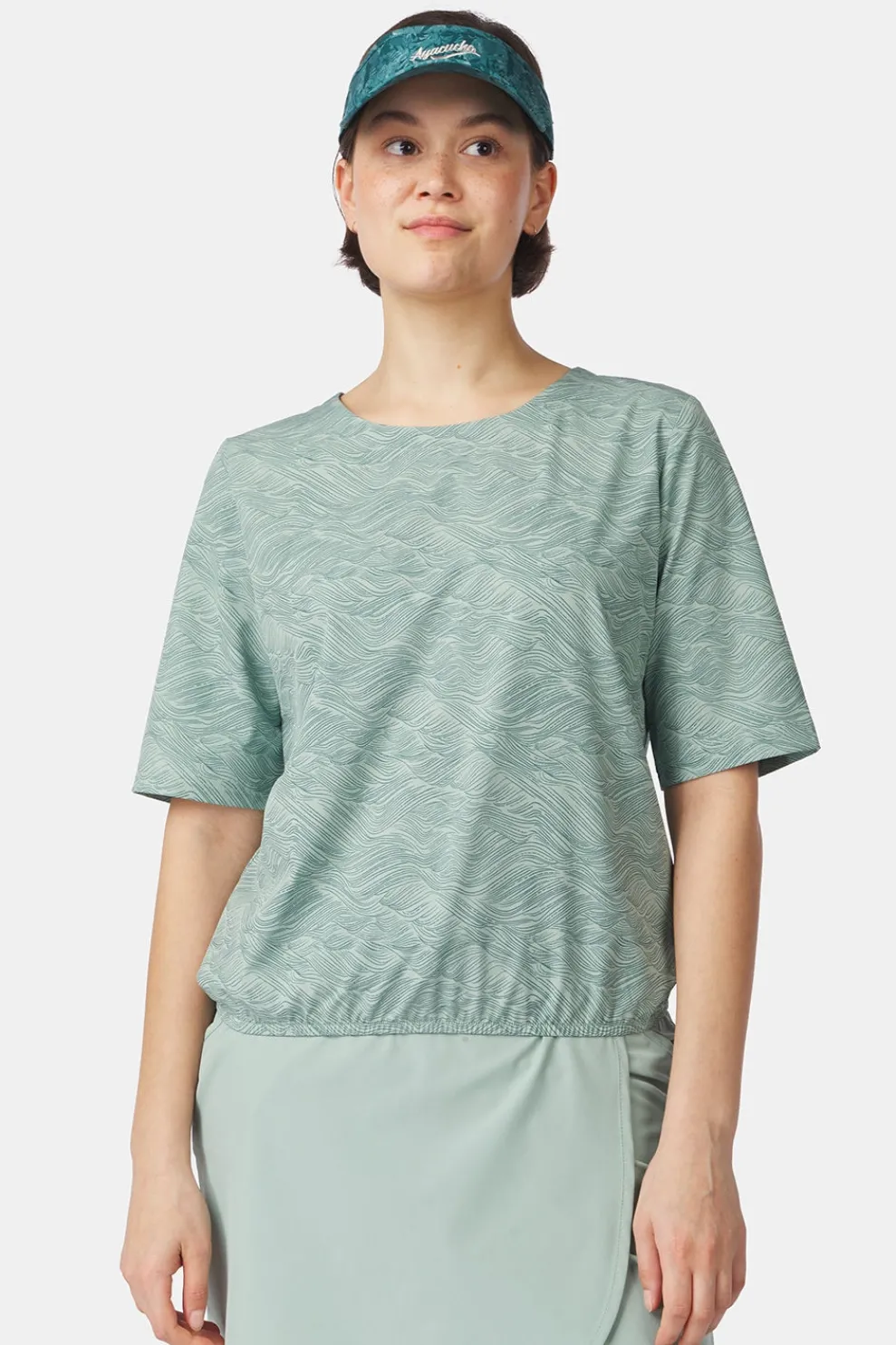 New Ayacucho Hemd City Travel Top Ss Ii W Iceberg Green Print