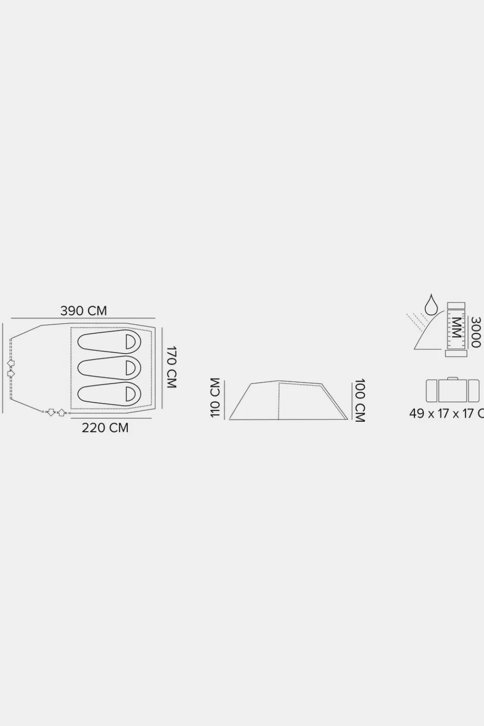 Tent Vaellus 3-Ayacucho Outlet