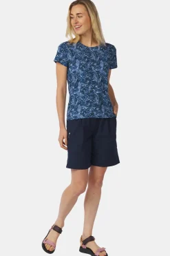 Hot Ayacucho T-Shirt Greenwood Ss W Blue Wing Teal Print