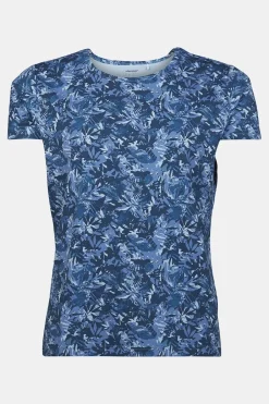 Hot Ayacucho T-Shirt Greenwood Ss W Blue Wing Teal Print