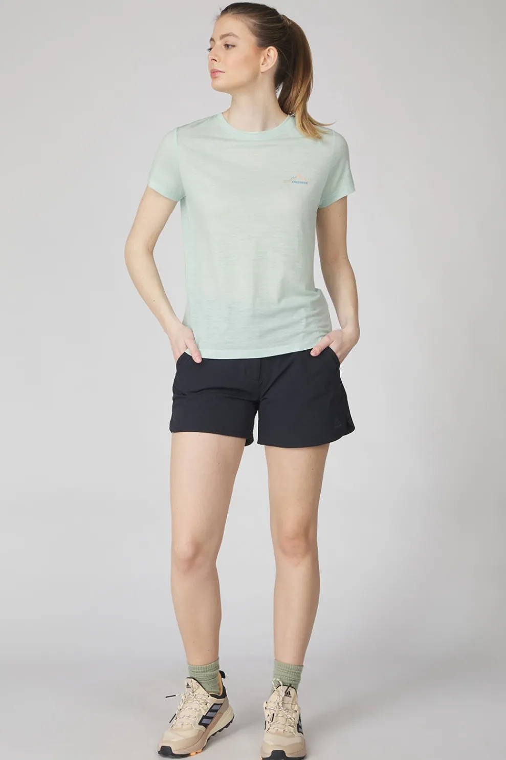 Fashion Ayacucho T-Shirt Ridge Trail Merino Print Ss W Surf Spray