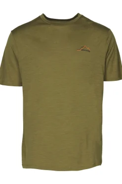 Fashion Ayacucho T-Shirt Ridge Trail Merino Print Ss M Sphagnum