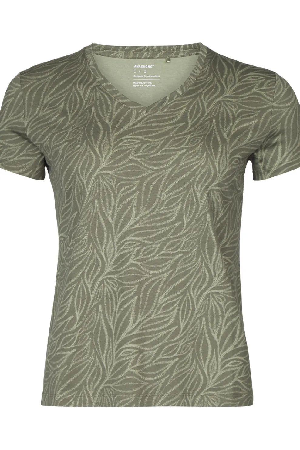 Online Ayacucho T-Shirt Vicki Tee Ss W Moss Leaf Doodles