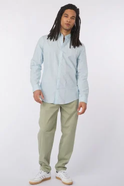 Discount Barbour Hemd Garment Dyed Poplin Ocean Sky