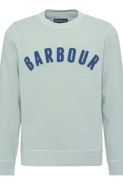 New Barbour Trui Prep Logo Crew Neck Oceana Rg