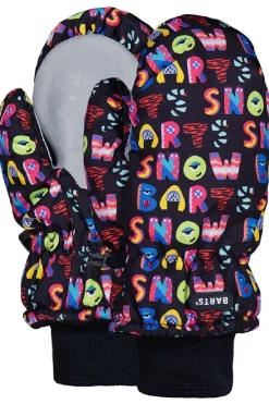 New Barts Nylon Mitts Kids Print Black