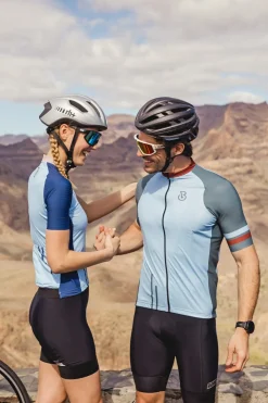 Online Bioracer T-Shirt Icon Classic Smooth Lichtblauw/Blauw