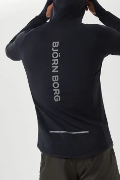 Fashion Bjorn Borg Cardigan Borg Running Mid Layer Hood Black Beauty