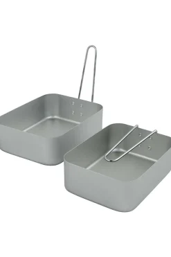 Outlet Blue Mountain Kookgerei Pannenset Gamelle 2-Dlg Alu ZILVER