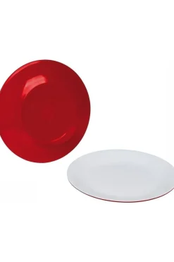 Best Bo-Camp Bord Ontbijtbord 100% Melamine Ø21,5Cm red/white