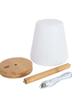 Best Bo-Camp Campingtafel Uo Tafellamp Cambridge L Bamboe Wit
