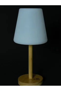 Best Bo-Camp Campingtafel Uo Tafellamp Cambridge L Bamboe Wit