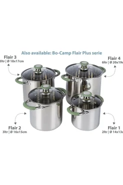 Outlet Bo-Camp Pan - Flair Plus - RVS - Ø 20x19 cm silver