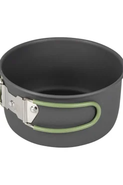 Clearance Bo-Camp Pannenset - Explorer 4 - Hard anodized - 4-Delig dark grey/mid red