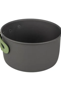 Clearance Bo-Camp Pannenset - Explorer 4 - Hard anodized - 4-Delig dark grey/mid red