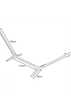 New Bo-Garden Staander Hangmat Mudanza Fsc Hardhout brown