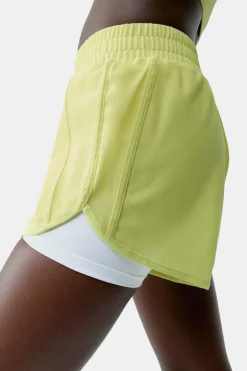 New Born Living Sportshort Padma 2,0 Yellow Green/White