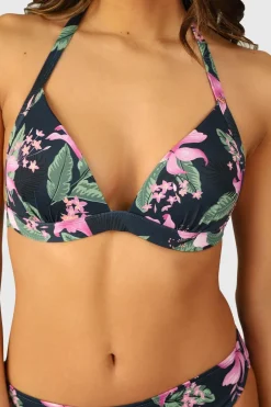 Clearance Brunotti Bikini Top Lisselot-Tropicana Club Tropicana Aqua Indigo Blue
