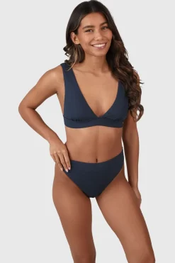 Fashion Brunotti Bikinibroekje Flores-Rib Indigo Blue