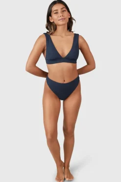 Fashion Brunotti Bikinibroekje Flores-Rib Indigo Blue