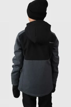 Clearance Brunotti Ski-Jas Twinstroky Boys Softshell Jacket Dark Grey Melee