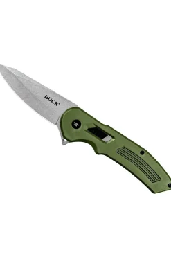 Fashion Buck Knives Mes Hexam Od Pe Clampack Green