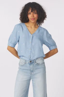 Sale B.Young Hemd Kosmo V Light Blue Washed