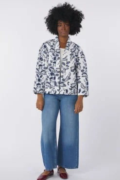 Online B.Young Vest Daima Kimono Med Blue Flower