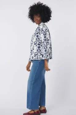 Online B.Young Vest Daima Kimono Med Blue Flower