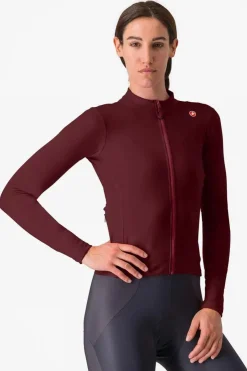 New Castelli T-Shirt Espresso Thermal W Jersey Bordeaux / Maroon
