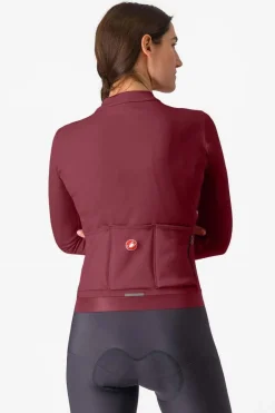 New Castelli T-Shirt Espresso Thermal W Jersey Bordeaux / Maroon