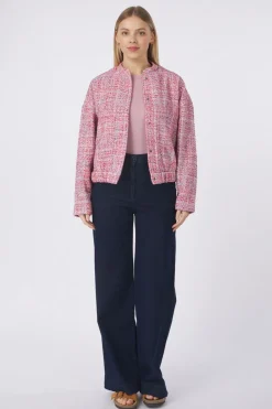 Hot CKS Dames Bomber jacket Creme Bld