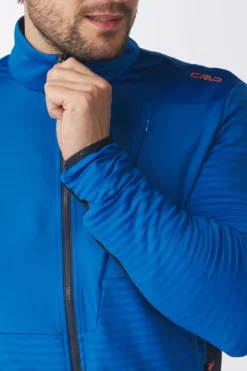 Fleece Man Ski Full Zip Striped Stretch Fleece-CMP Hot