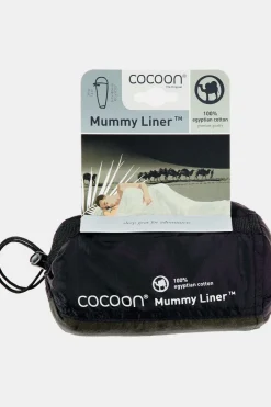 Discount Cocoon Lakenzak Mummy Liner 100% Egyptian Cotton blue