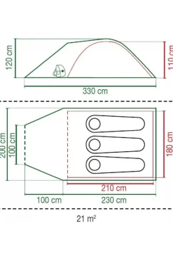 New Coleman Verhuur - Tent Pingora Blackout 3P green/black