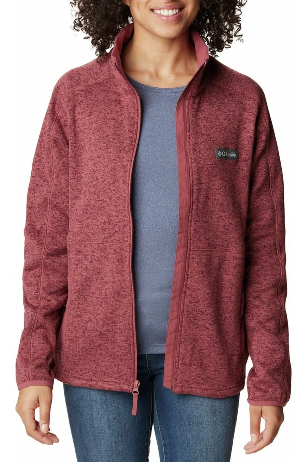 Best Columbia Fleece W Sweater Weather Full Zip Beetroot
