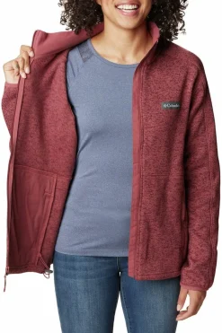 Best Columbia Fleece W Sweater Weather Full Zip Beetroot