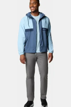 Best Columbia Windstopper Spire Valley™ Hooded Windbreaker mid blue/dark blue