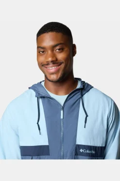 Best Columbia Windstopper Spire Valley™ Hooded Windbreaker mid blue/dark blue