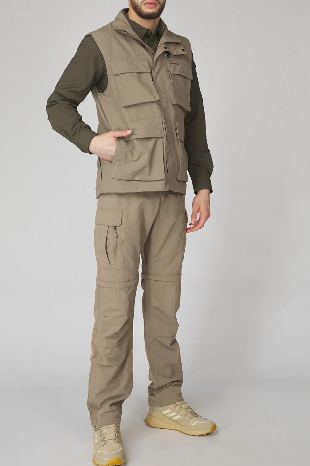 Sale Craghoppers Afritsbroek Nosilife Convertible Cargo Trouser III Pebble