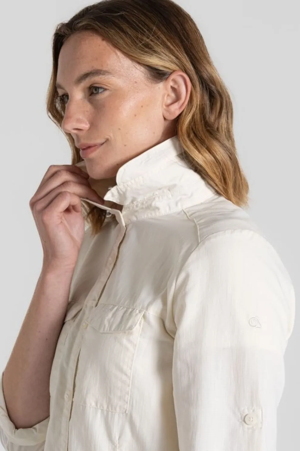 Sale Craghoppers Hemd Nosilife Adventure Long Sleeved Shirt III Seasalt