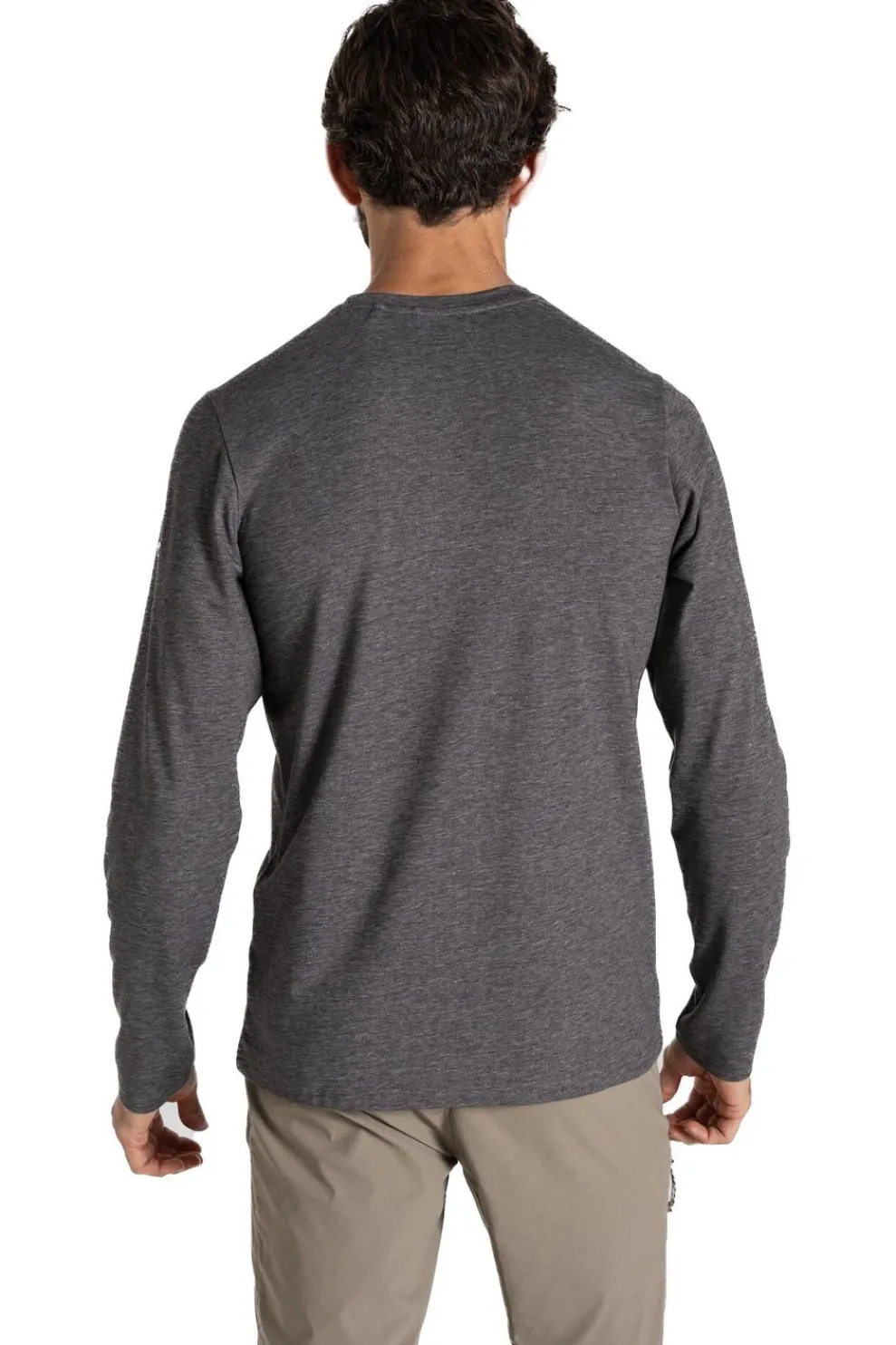 Clearance Craghoppers T-Shirt Nosilife Abel Long Sleeved T-Shirt Blkpepp Marl