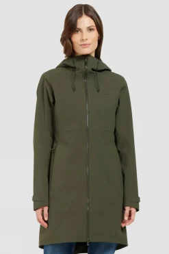 Online Didriksons 1913 Regenjas Bea Parka VI Deep Green
