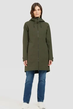 Online Didriksons 1913 Regenjas Bea Parka VI Deep Green