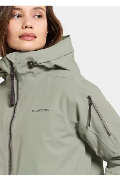 Sale Didriksons 1913 Regenjas Ella Parka 2 Wilted Leaf